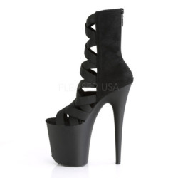 Leatherette 20 cm FLAMINGO-800-24 Platform Ankle Calf Boots
