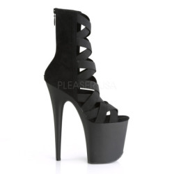 Leatherette 20 cm FLAMINGO-800-24 Platform Ankle Calf Boots