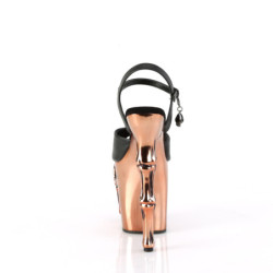 LED Plateau cranio 20 cm pleaser scarpe tacco alto cromo - brass