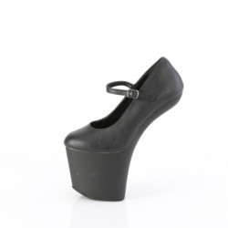 Vegano 20 cm CRAZE-880 Heelless décolleté pony alto pleaser neri