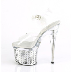 LED light platform 18 cm DISCOLITE-708FLP pole dance high heel sandals