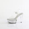 Transparent 13 cm MARTINI-508 White platform sandals heels shoes