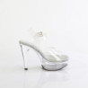 Transparent 13 cm MARTINI-508 White platform sandals heels shoes