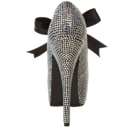 Grigio Strass Cristallo 14,5 cm Burlesque TEEZE-04R Plateau Scarpe Décolleté