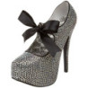 Grigio Strass Cristallo 14,5 cm Burlesque TEEZE-04R Plateau Scarpe Décolleté