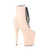Beige faux suede 20 cm FLAMINGO-1020FS stivaletti da pole dance
