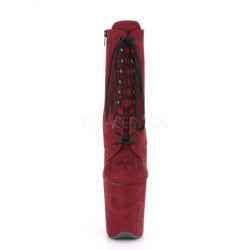 Borgogna faux suede 20 cm FLAMINGO-1020FS stivaletti da pole dance