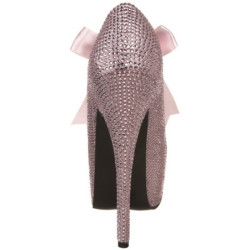 Rosa Strass Cristallo 14,5 cm Burlesque TEEZE-04R Plateau Scarpe Décolleté