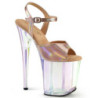 Gold 20 cm FLAMINGO-809HT Hologram platform high heels shoes