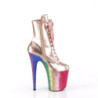 Rose gold glitter 20 cm FLAMINGO-1020HG Exotic stripper ankle boots