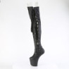 Vegano 20 cm CRAZE-3050 Heelless overknee stivali pony alto pleaser neri
