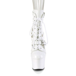 ADORE-1013MST 18 cm pleaser stivaletti tacco alto plateau bianche