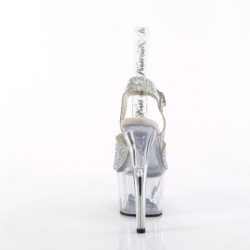 Transparent rhinestones platform 18 cm ADORE-RS pleaser high heels sandals