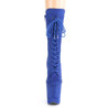 Vegan suede 20 cm FLAMINGO-1050FS Exotic pole dance boots in blue