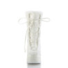 Faux Fur Trim 7 cm CUBBY-311 lolita boots platform in white