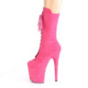 Vegano suede 20 cm FLAMINGO-1050FS stivali tacco piattaforma exotic pole in pink