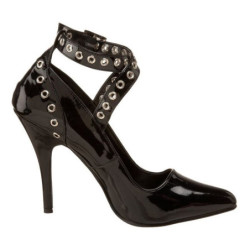 Black Shiny 13 cm SEDUCE-443 High Heel Pumps for Men