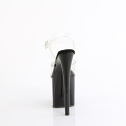 Transparent 20 cm NAUGHTY-808 Black platform high heels shoes