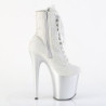 FLAMINGO-1020RM 20 cm pleaser high heels ankle boots strass silver