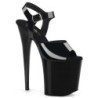 Black high heels 20 cm FLAMINGO-808N jelly-like pole shoes