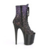 Glitter 20 cm FLAMINGO-1021OMBG peep toe stivaletti tacco piattaforma exotic pole