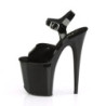Black high heels 20 cm FLAMINGO-808N jelly-like pole shoes