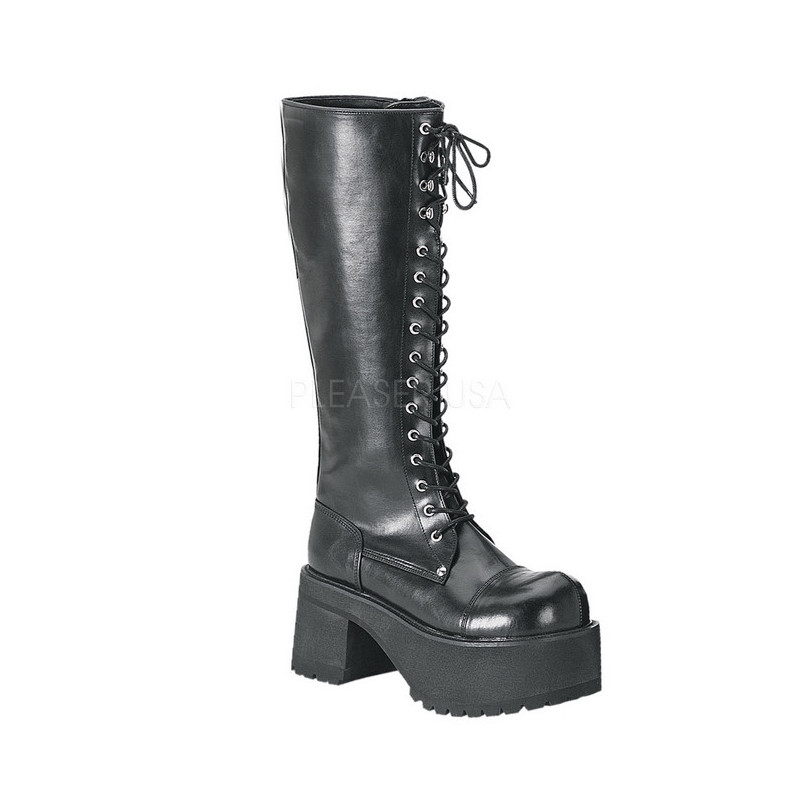 Leatherette 9,5 cm RANGER-302 Platform Mens Gothic Boots