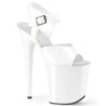 White high heels 20 cm FLAMINGO-808N jelly-like pole shoes