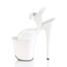 White high heels 20 cm FLAMINGO-808N jelly-like pole shoes