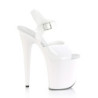 White high heels 20 cm FLAMINGO-808N jelly-like pole shoes