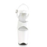 White high heels 20 cm FLAMINGO-808N jelly-like pole shoes