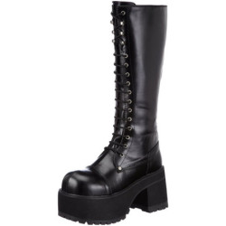 Leatherette 9,5 cm RANGER-302 Platform Mens Gothic Boots