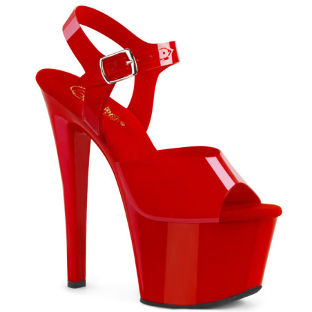 Red high heels 18 cm SKY-308N jelly-like platform high heels