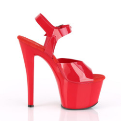 Red high heels 18 cm SKY-308N jelly-like platform high heels