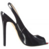 Neri décolleté slingback tacchi alti con punta aperta 13 cm SEXY-08