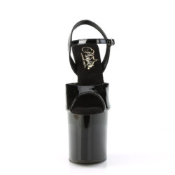 Neri sandali pleaser con plateau e tacco 20 cm NAUGHTY-809