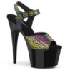 Black high heels 18 cm ADORE-708N-LTP jelly-like platform high heels