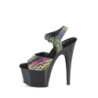 Black high heels 18 cm ADORE-708N-LTP jelly-like platform high heels