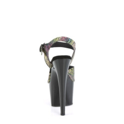 Tacco alto neri 18 cm ADORE-708N-LTP elasticizzato tacco alto plateau