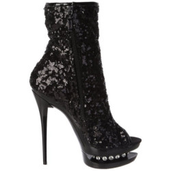 Nero Lustrini 15,5 cm BLONDIE-R-1008 Plateau Stivaletti Tacco