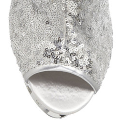 Argento Lustrini 15,5 cm BLONDIE-R-1008 Plateau Stivaletti Tacco