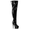 Patent 15 cm thigh high stretch overknee boots wide calf