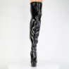 Patent 15 cm thigh high stretch overknee boots wide calf