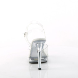 Transparent platform 12,5 cm GLORY-508 Fabulicious high heels sandals
