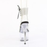 Black 18 cm ADORE-791-2RS transparent platform ankle straps high heels