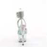 Silver 18 cm ADORE-791HTRS transparent platform ankle straps high heels