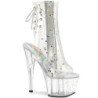 Bianco trasparente 18 cm ADORE-1018C-2 stivaletti exotic pole