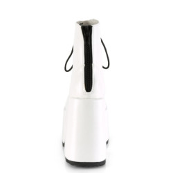 Vegane tacco spesso 13 cm CAMEL-203 plateau stivaletti con tacco chunky bianche