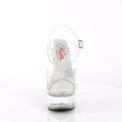Transparent sandals platform 15 cm GLEAM-608 pleaser high heels sandals