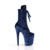Velvet 20 cm FLAMINGO-1045VEL blue heeled boots + protective toe caps